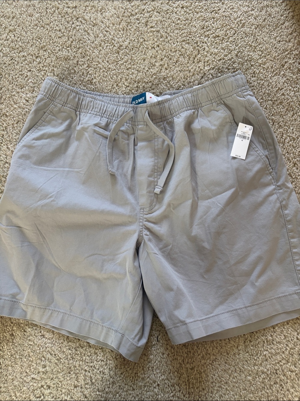 Old Navy Light Gray Drawstring jogger Shorts